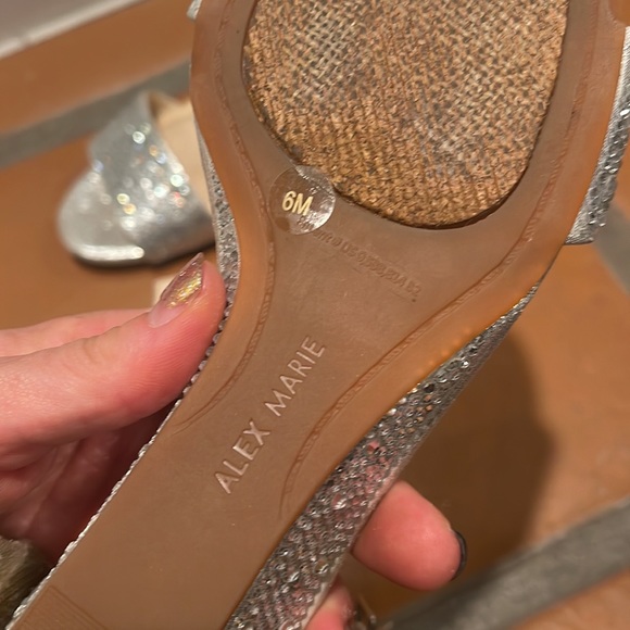 Mairithree Rhinestone Embellished Family Matching Ankle Strap Wedge Sandals - Picture 3 of 5